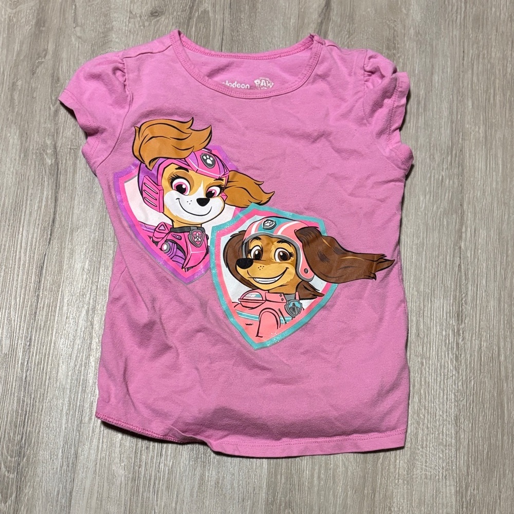 Nickelodeon Pink Kids Shirt with Cartoon Characters